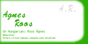 agnes roos business card
